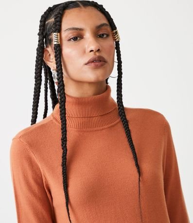 Blusa Alargada de Punto con Cuello Alto 4