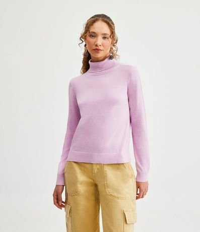 Blusa Alargada de Punto con Cuello Alto 1