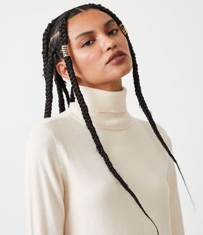 Blusa Alargada de Punto con Cuello Alto 4
