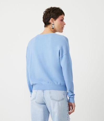 Buzo Cerrado Básico de Punto con Manga Larga y Sisa Desplazada 3