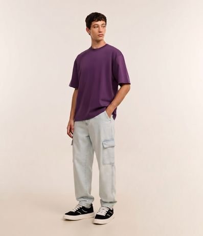 Pantalón Baggy de Jean con Bolsillos Cargo