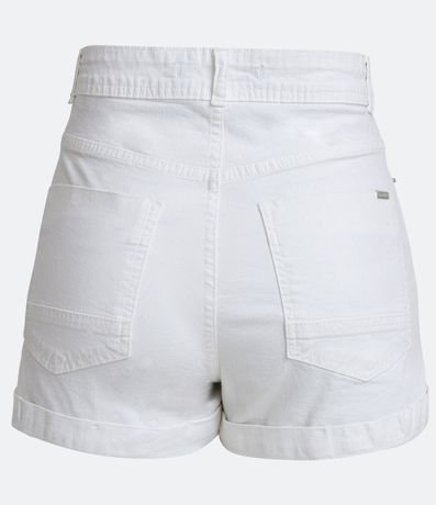 Short en Sarga com Cintura Alta 7
