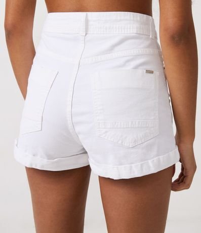 Short en Sarga com Cintura Alta 3