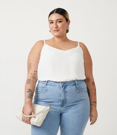 Blusa Musculosa en Crepé Curve & Plus Size 1