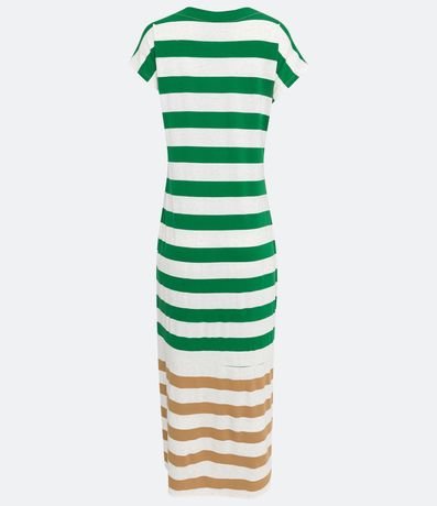 Vestido Largo en Viscosa con Rayas 7