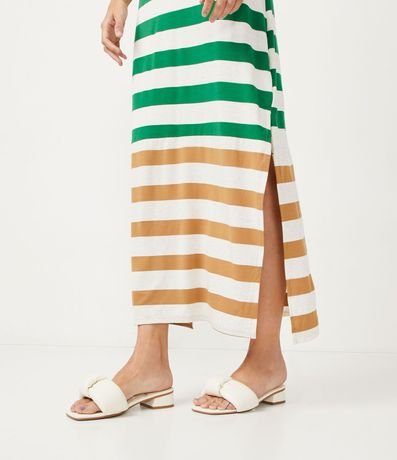 Vestido Largo en Viscosa con Rayas 5