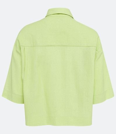 Camisa Amplia en Lino con Botones 6