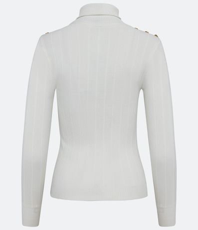 Blusa en Punto con Cuello Alto y Botón en el Hombro 6