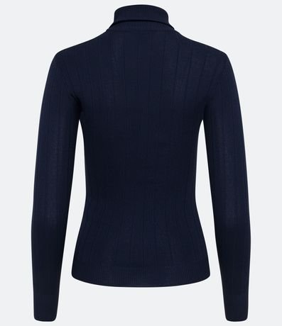 Blusa en Punto con Cuello Alto y Botón en el Hombro 6