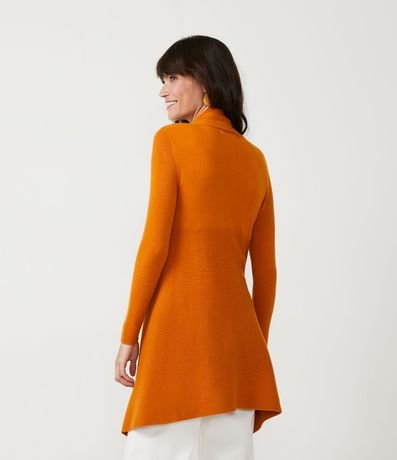 Cardigan Alargado de Punto Texturizado con Abertura Total 3