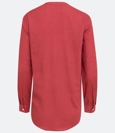 Camisa en Viscolino con Escote V 7