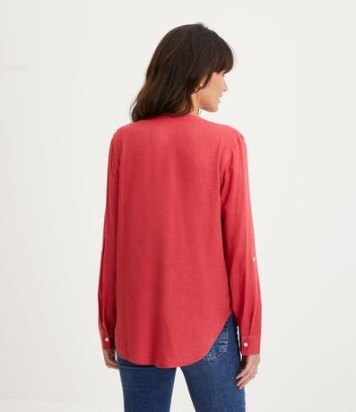 Camisa en Viscolino con Escote V 3