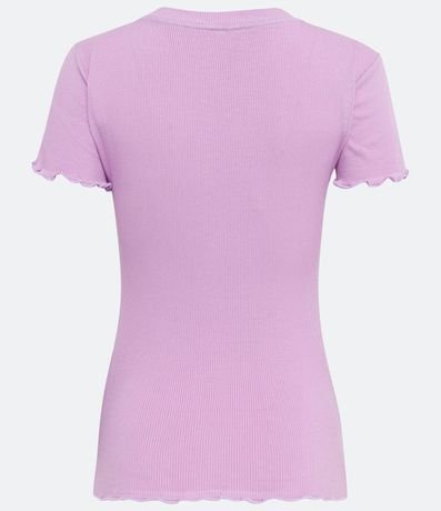 Blusa Básica en Ribana con Volados en la Barra 6