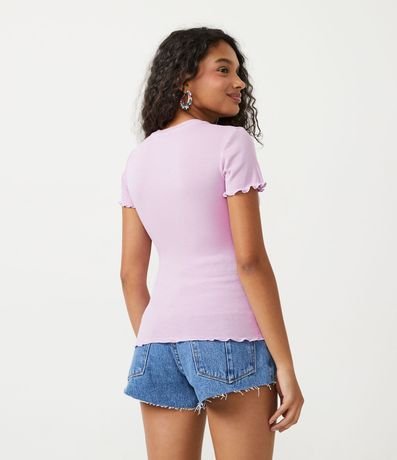 Blusa Básica en Ribana con Volados en la Barra 3