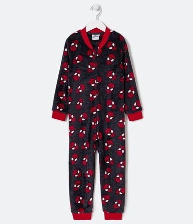 Pijama Jumper Infantil en Fleece con Estampado Spider-Man - Talle 2 a 10 años