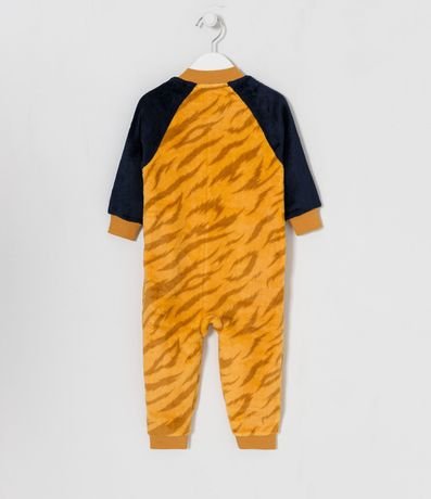 Pijama Mono Infantil en Fleece Estampado Tigre - Talle 1 a 4 años 2