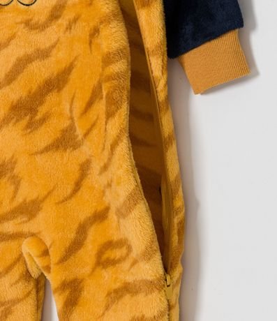 Pijama Mono Infantil en Fleece Estampado Tigre - Talle 1 a 4 años 4