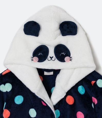 Bata de baño Infantil en Fleece Bordado de Panda y Orejitas 3D - Talle PP al G 3