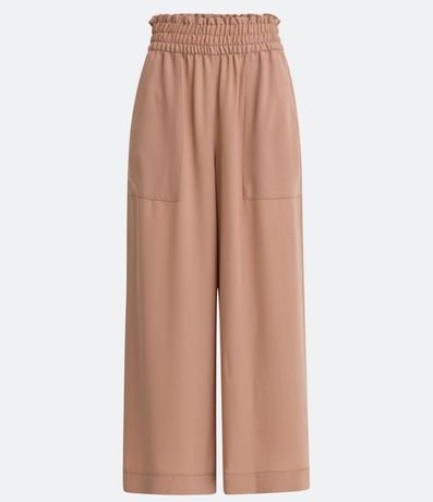 Pantalón Pantacourt con Cintura Elástica y Bolsillos Cuadrados 6