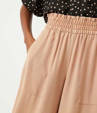 Pantalón Pantacourt con Cintura Elástica y Bolsillos Cuadrados 4