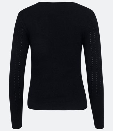 Blusa de Punto con Botones Diferenciados 7
