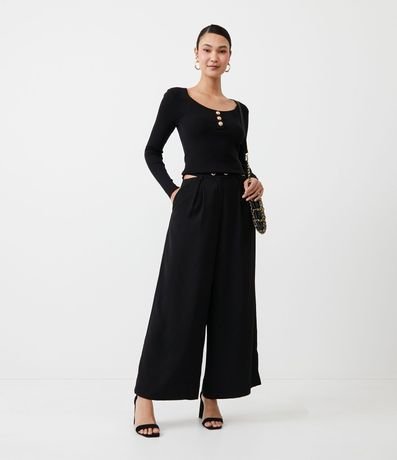 Blusa de Punto con Botones Diferenciados 2