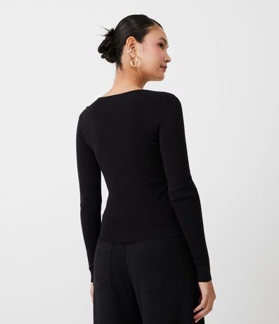 Blusa de Punto con Botones Diferenciados 3