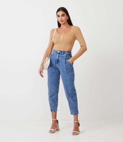 Blusa de Punto con Botones Diferenciados 2