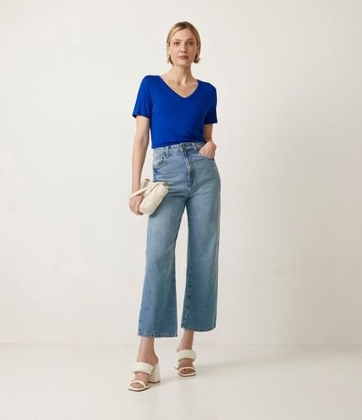 Blusa Básica en Viscosa con Escote V 2