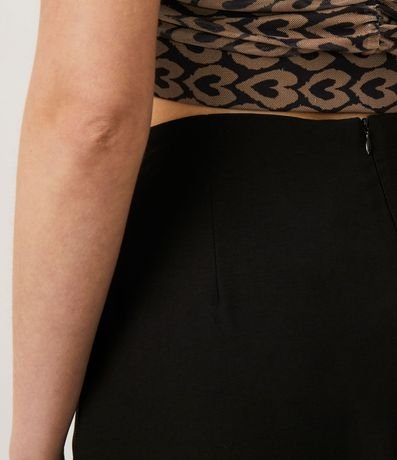 Pollera Recta en Viscosa con Lazo Diferenciado en la Cintura 5