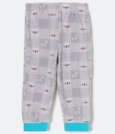 Pijama Largo Infantil en Fleece con Bordado de Osito - Talle 1 a 4 años 3