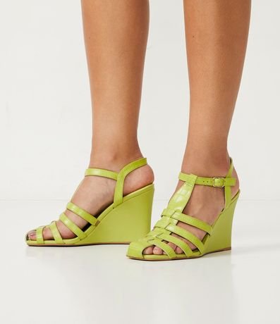 Sandália con Tiras y Tacón Anabela 6