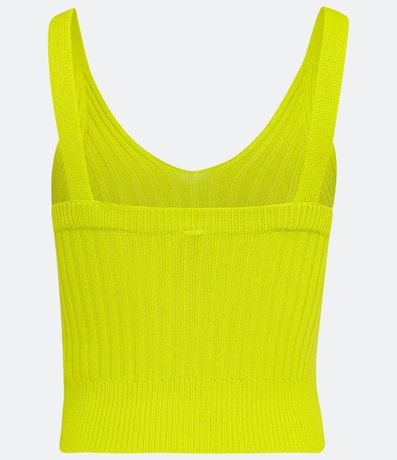 Blusa Musculosa Cropped en Viscosa Acanalada 6