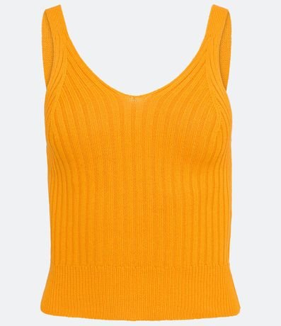 Blusa Musculosa Cropped en Viscosa Acanalada 5