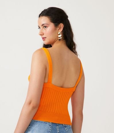 Blusa Musculosa Cropped en Viscosa Acanalada 3