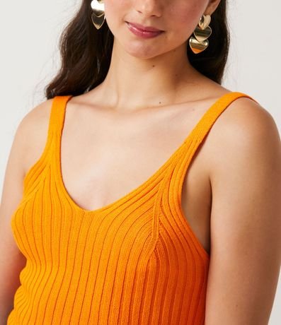 Blusa Musculosa Cropped en Viscosa Acanalada 4