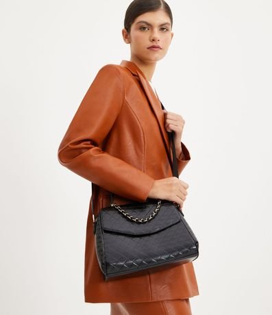 Bolso Transversal Estructurado con Correa de Cadena