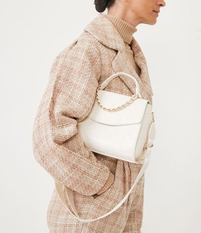 Bolso Transversal Estructurado con Correa de Cadena