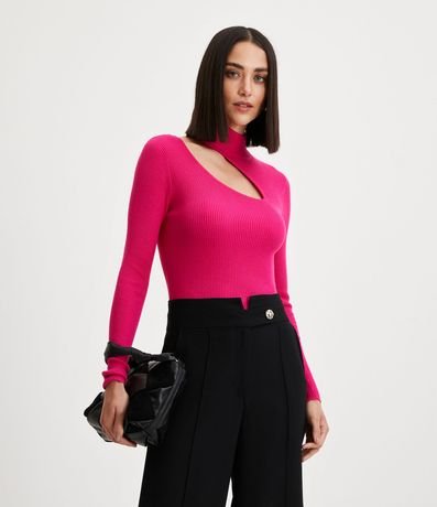 Blusa de Punto con Cutout en el Hombro 1
