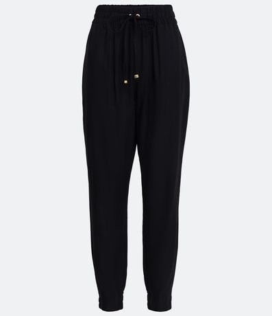 Pantalón Jogger en Viscolino con Cintura Elástica 5