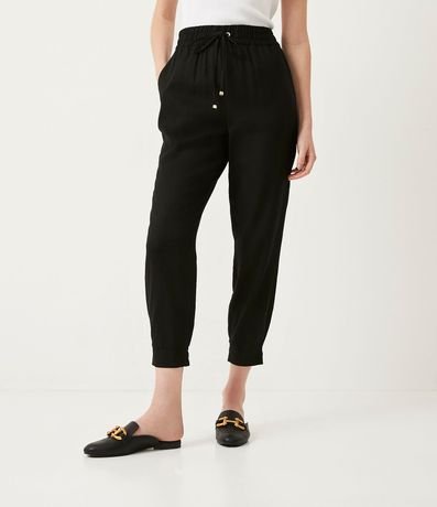 Pantalón Jogger en Viscolino con Cintura Elástica 2