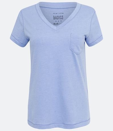 Blusa Básica en Algodón con Pequeño Bolsillo Delantero 6