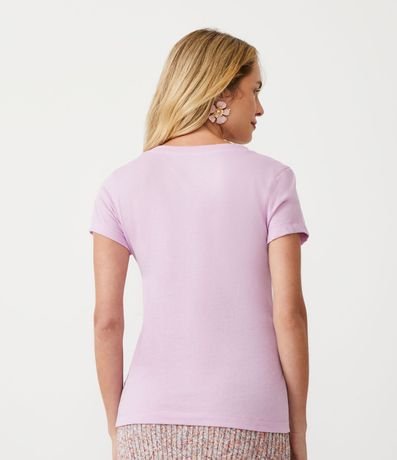 Blusa Básica en Algodón con Pequeño Bolsillo Delantero 4