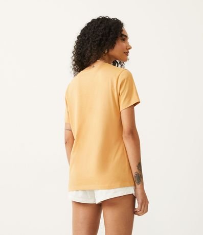 Blusa Básica en Algodón con Escote V y Manga Corta 3