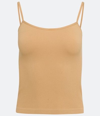 Blusa Musculosa en Poliamida Acanalada con Tirantes Finos 5