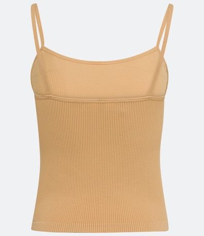 Blusa Musculosa en Poliamida Acanalada con Tirantes Finos 6