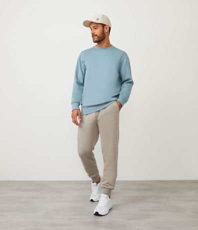 Buzo Deportivo con Cuello Redondo y Etiqueta Aplicada 2