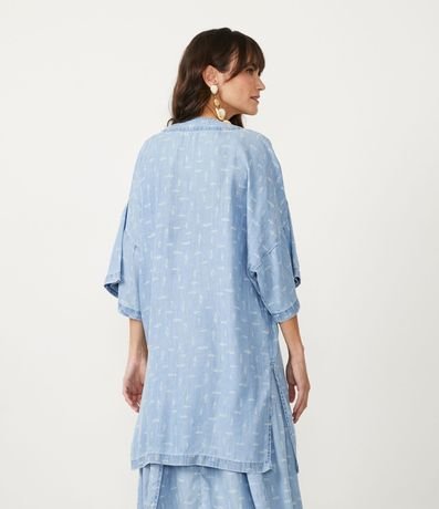 Kimono en Liocel con Estampado de Pece 3