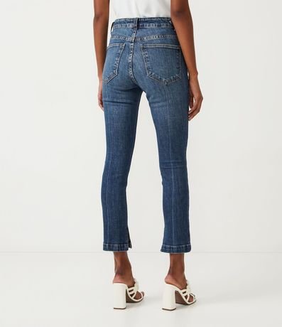 Pantalón Recto en Jeans con Cintura Média 3
