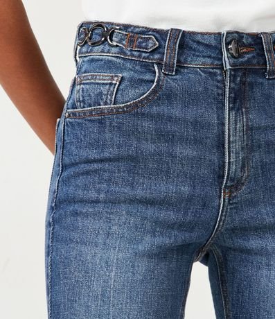 Pantalón Recto en Jeans con Cintura Média 4